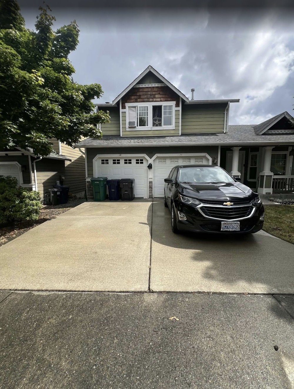 Exterior surface being pressure washed